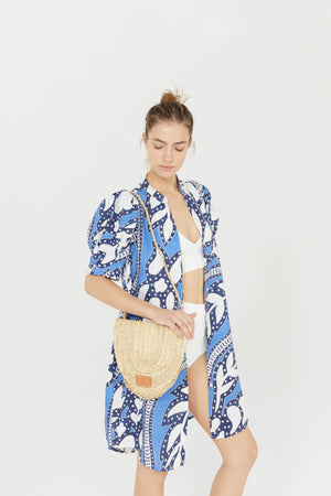 Athina Short Linen Dress - Mykonos