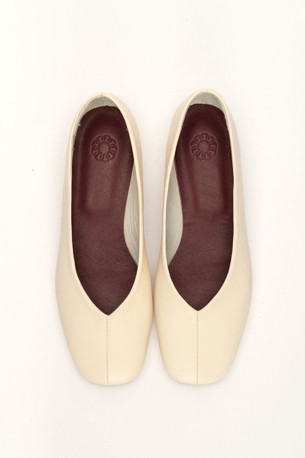 New Ama Flat Shoes in Bone