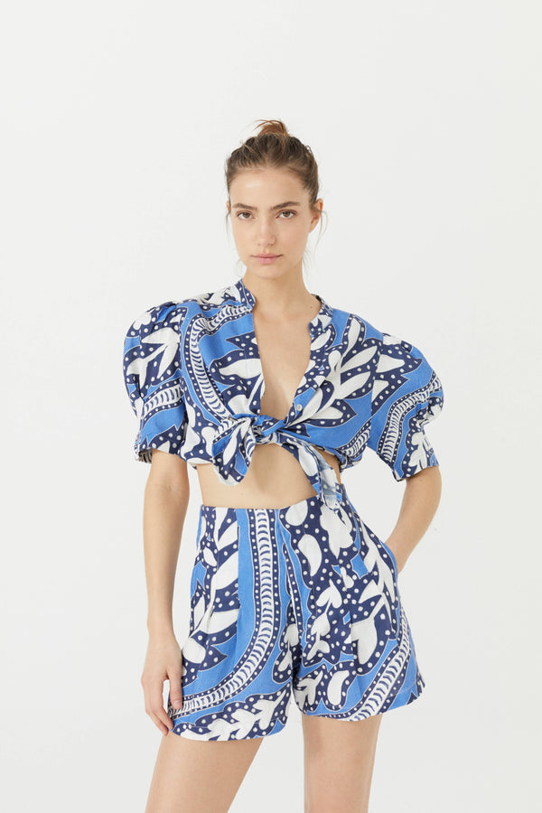 Frida Linen Shorts - Mykonos