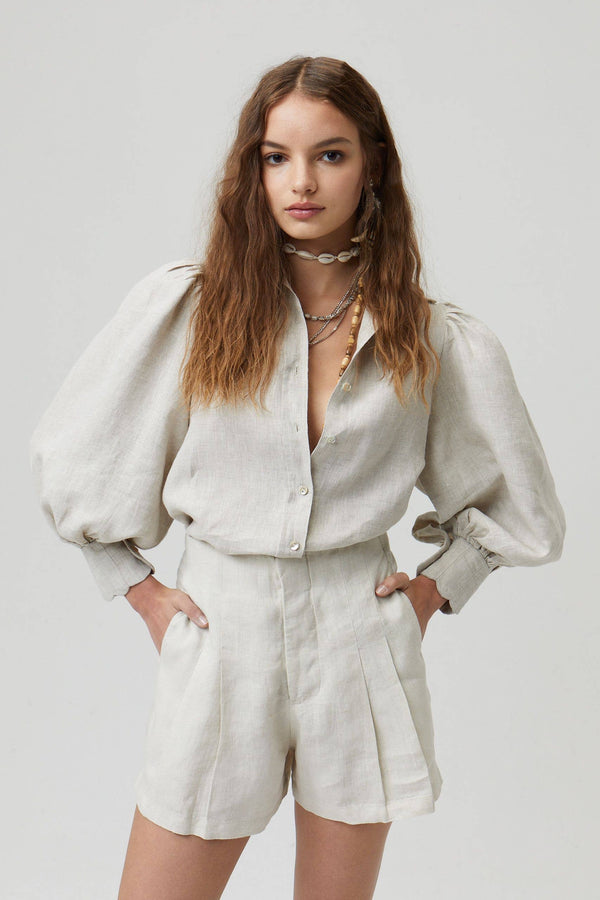 Camille Linen Shirt - Natural