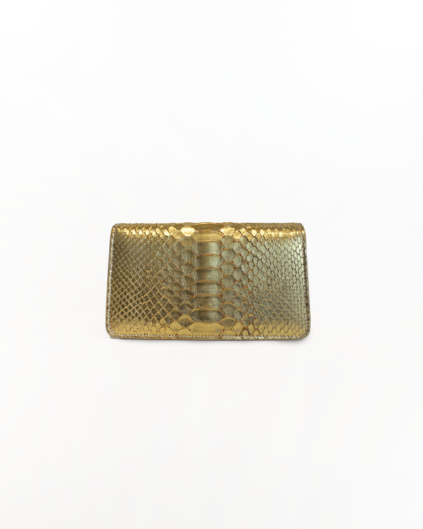 The Met Clutch in Gold
