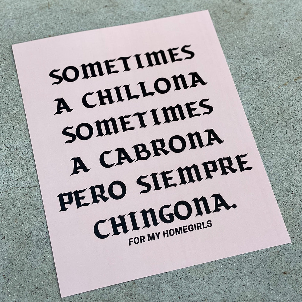 Siempre chingona - 8.5x11 Poster