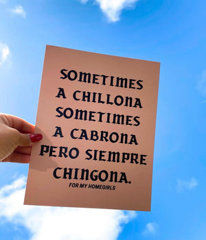 Siempre chingona - 8.5x11 Poster