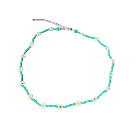 Daisy Seed Bead Floral Boho Choker - Guatemala