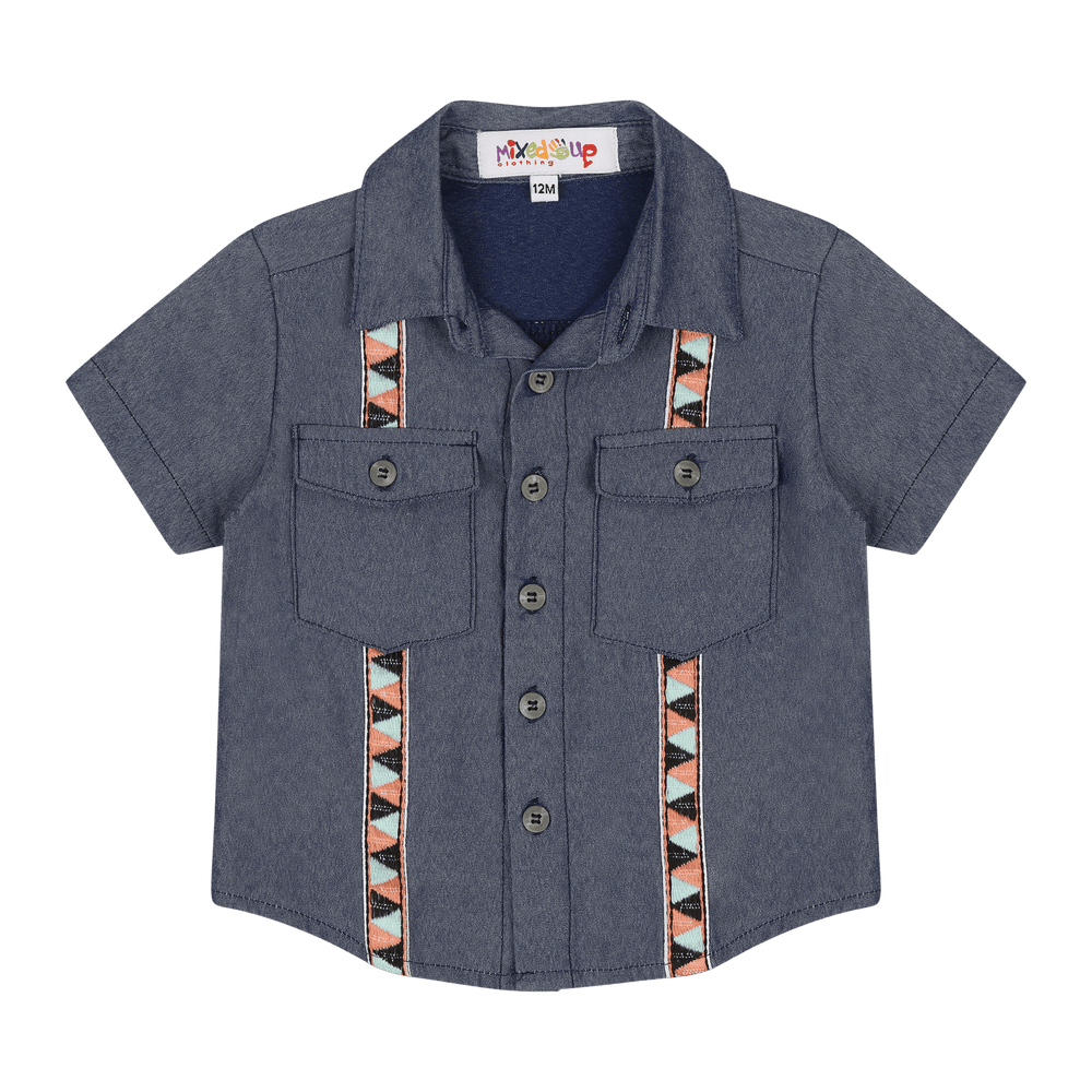 Baby Hemd Shirt – Short Sleeve Multicultural Button-Down for Kids