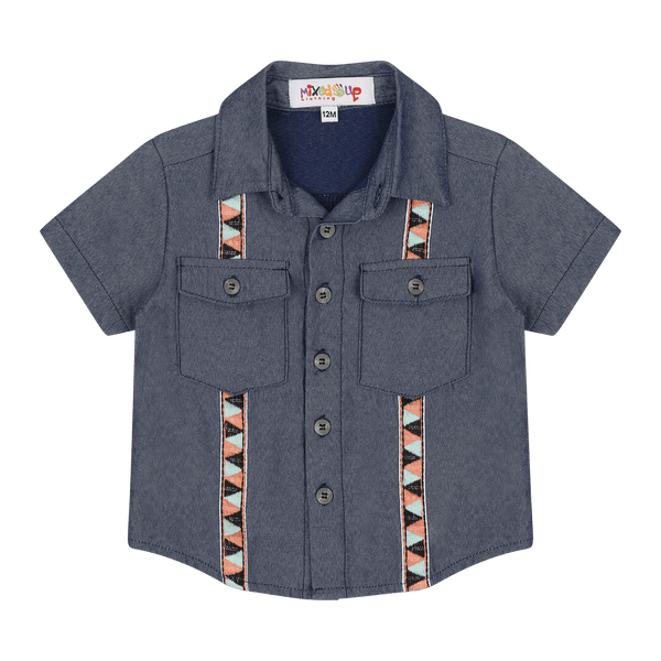 Baby Hemd Shirt – Short Sleeve Multicultural Button-Down for Kids