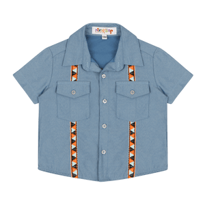 Baby Hemd Short Sleeve Button Down Shirt | Multicultural Kids Clothing