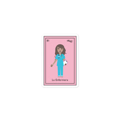 La Enfermera Mexica Loteria Card Sticker