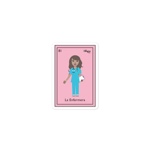 La Enfermera Mexica Loteria Card Sticker