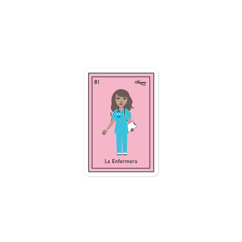 La Enfermera Mexica Loteria Card Sticker