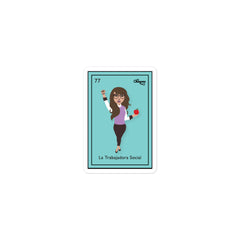 La Trabajadora Social Mexican Loteria Card Sticker
