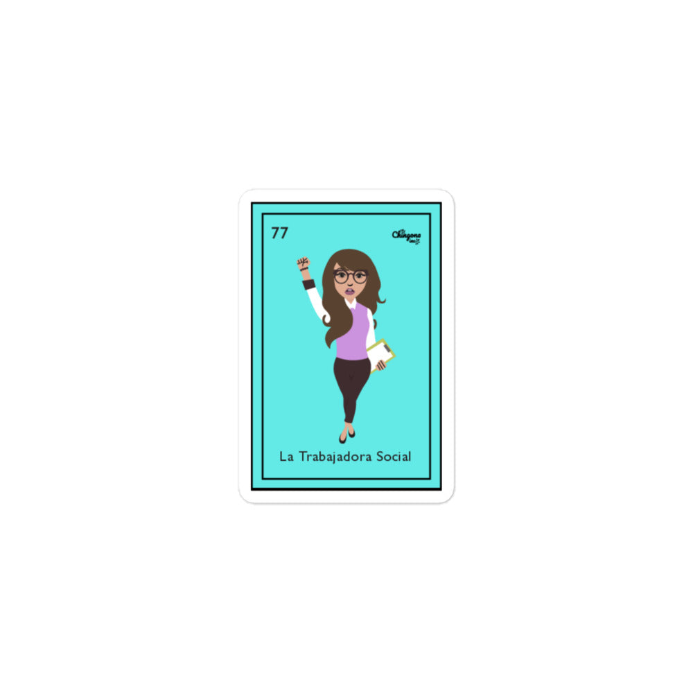 La Trabajadora Social Loteria Card Sticker