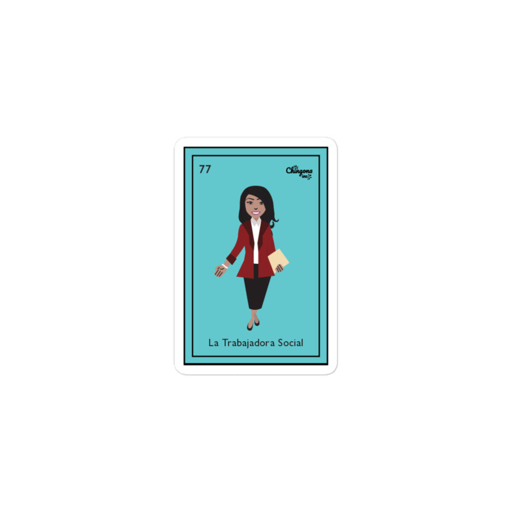 La Trabajadora Social Burgundy Suit T-Shirt Sticker