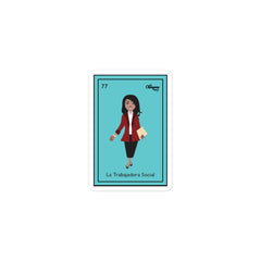 La Trabajadora Social Burgundy Suit T-Shirt Sticker