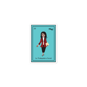 La Trabajadora Social Burgundy Suit T-Shirt Sticker