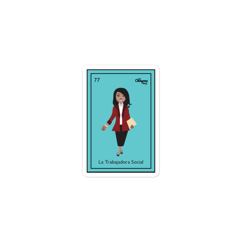 La Trabajadora Social Burgundy Suit T-Shirt Sticker