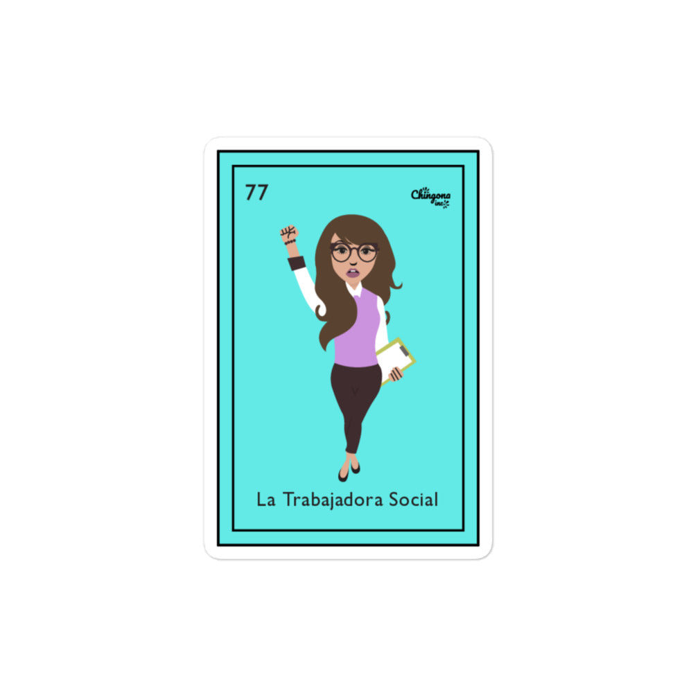 La Trabajadora Social Loteria Card Sticker