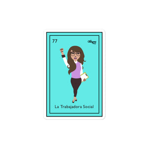 La Trabajadora Social Loteria Card Sticker
