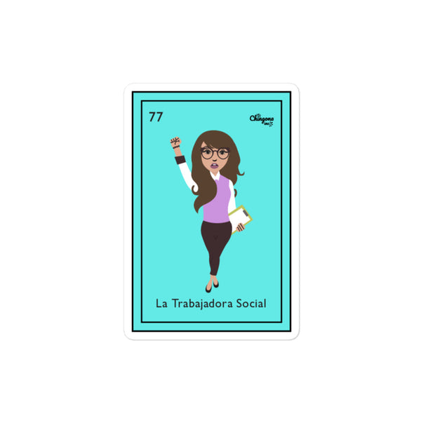 La Trabajadora Social Loteria Card Sticker