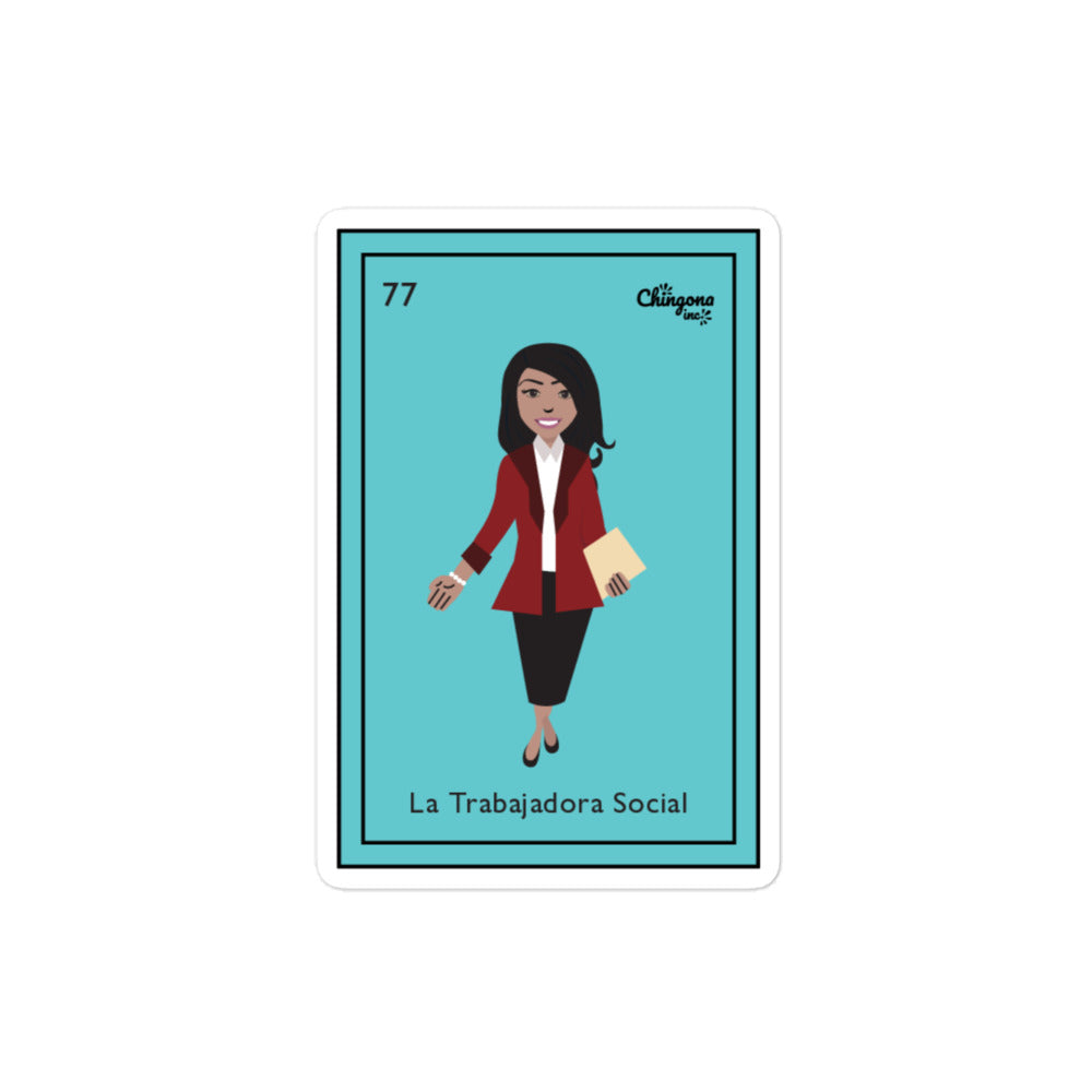 La Trabajadora Social Burgundy Suit T-Shirt Sticker