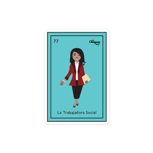 La Trabajadora Social Burgundy Suit T-Shirt Sticker