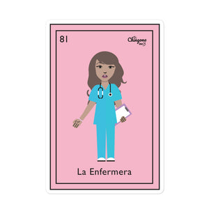 La Enfermera Mexica Loteria Card Sticker