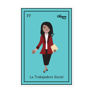 La Trabajadora Social Burgundy Suit T-Shirt Sticker