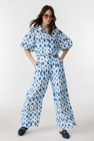 Angel Linen Shirt - Hamptons Print