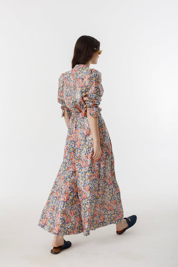 Sabi Metallic Linen Pants - Florece Print