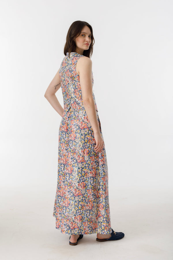 Jack Metallic Linen Vest - Florece Print