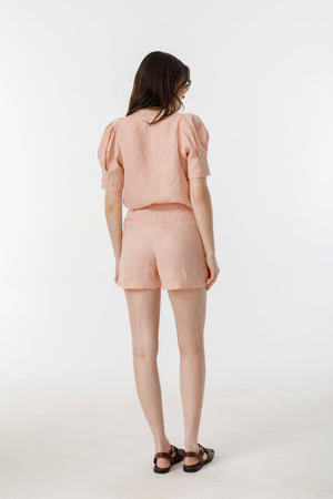 Frida Linen Shorts - Soft pink