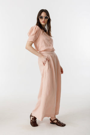 Sabi Linen Pants - Soft Pink