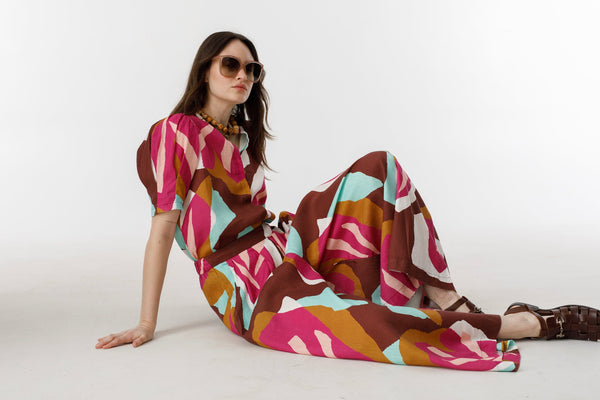 Sabi Linen Pants - Candela Print