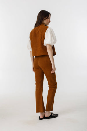 Tori Suede Pants - Tan