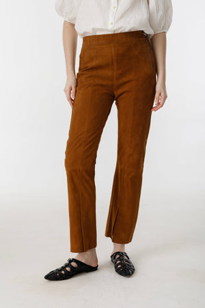 Tori Suede Pants - Tan