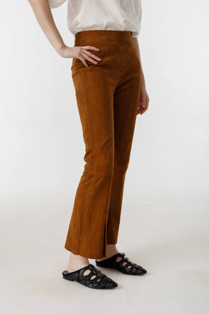 Tori Suede Pants - Tan