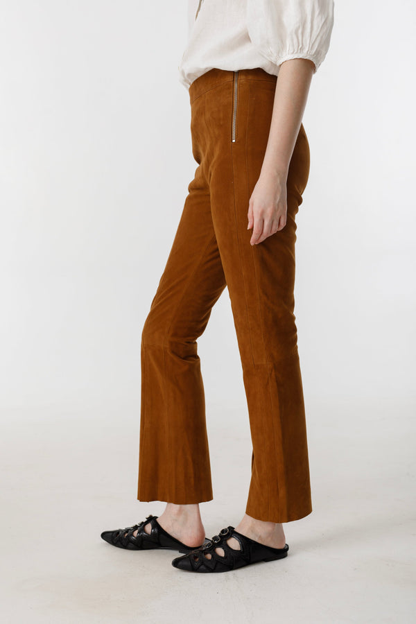 Tori Suede Pants - Tan