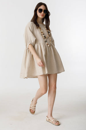 Alcala Linen Dress - Natural