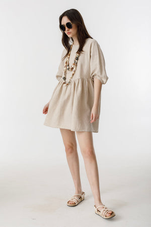 Alcala Linen Dress - Natural