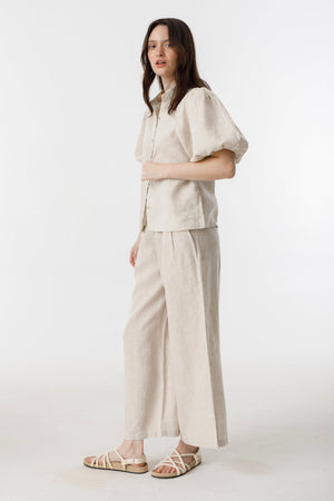 Bubble Linen Shirt - Natural