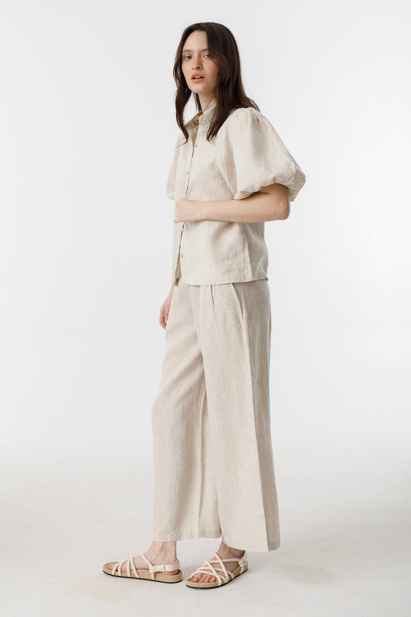 Bubble Linen Shirt - Natural