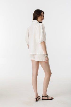 Frida Linen Shorts - Off White