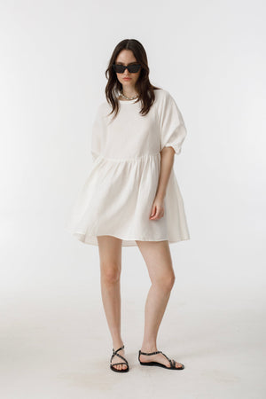 Alcala Linen Dress - Off White