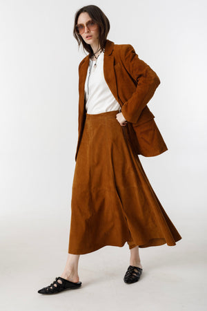 Alamo Suede Skirt - Tan