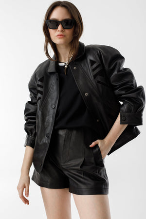 Inca Leather Jacket - Black