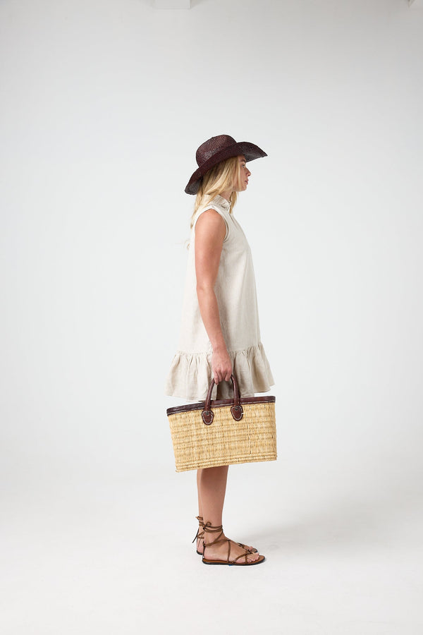Daisy Short Linen Dress - Natural