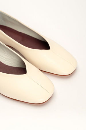 New Ama Flat Shoes in Bone