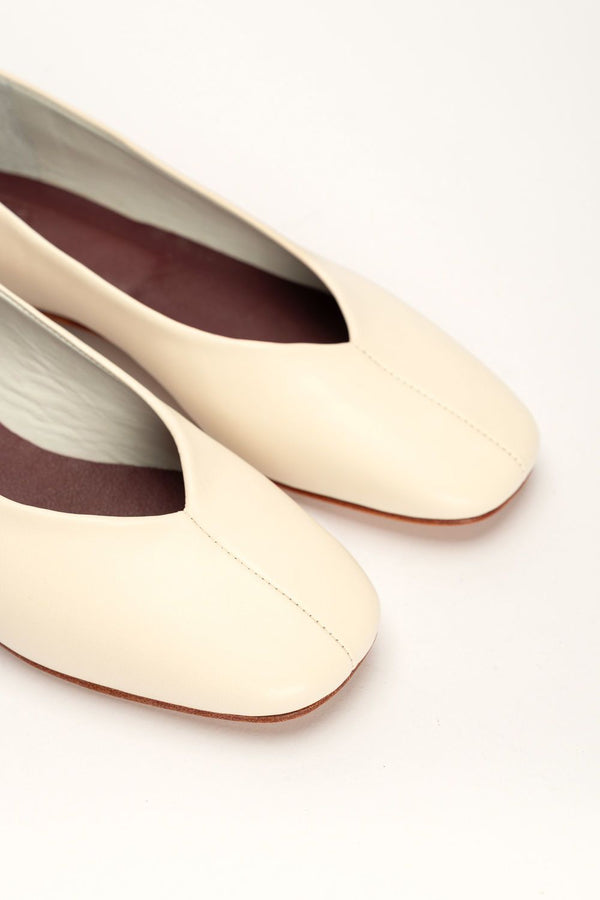 New Ama Flat Shoes in Bone