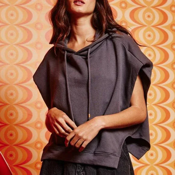 Dolman Sleeve French Terry Solid Hoodi
