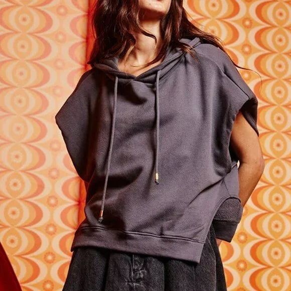 Dolman Sleeve French Terry Solid Hoodi